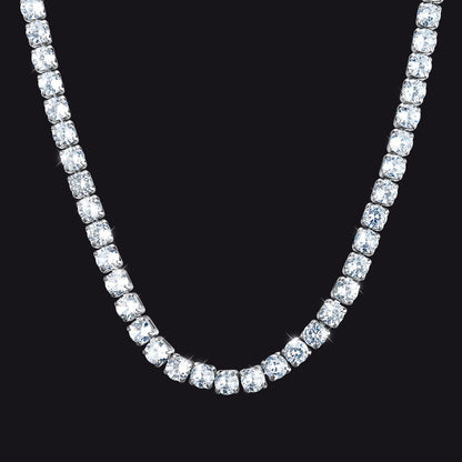 Cz Diamond Cut Tennis Chain Necklace for