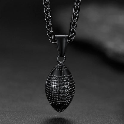 3d American Football Pendant Necklace for