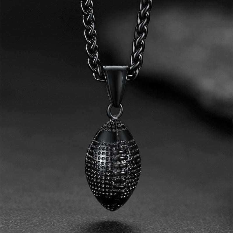 3d American Football Pendant Necklace for