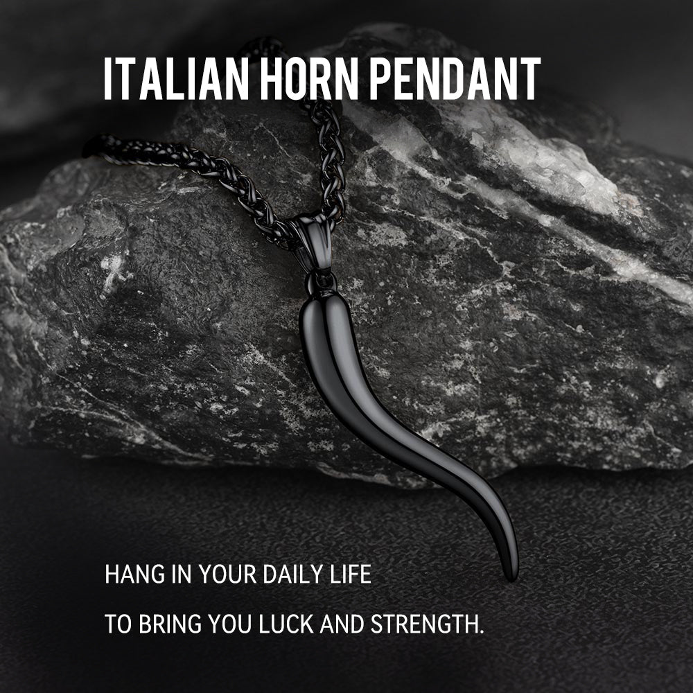 Cornicello Italian Horn Necklace Amulet Pendant