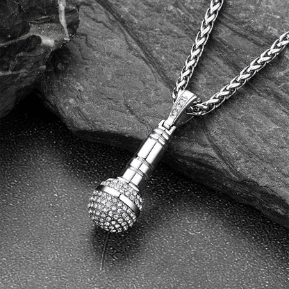 Rock Music Microphone Necklaces for Teens