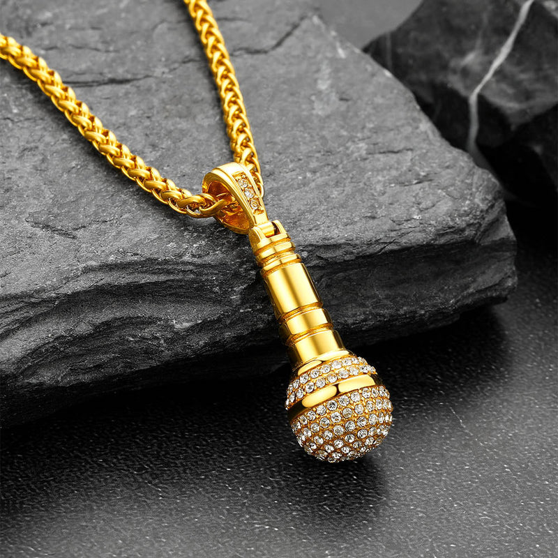 Rock Music Microphone Necklaces for Teens