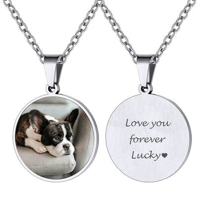 Customized Memorial Pet Picture Necklace for