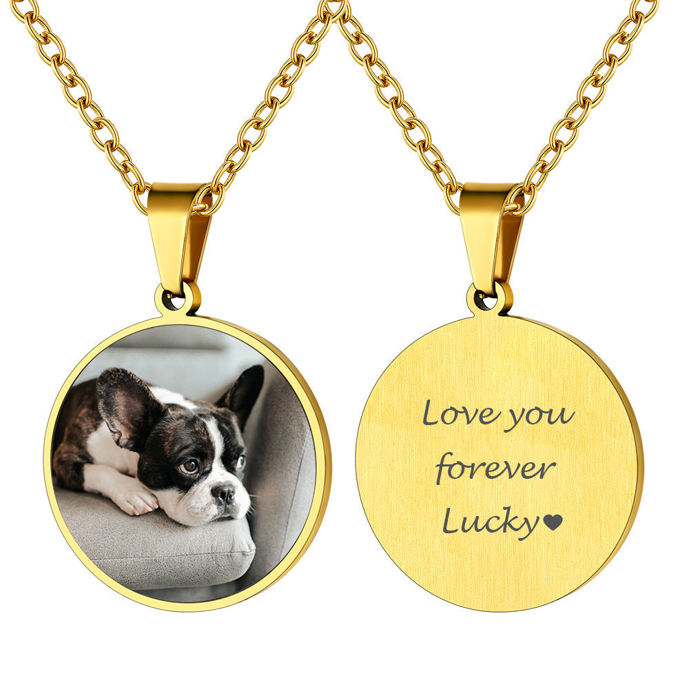 Customized Memorial Pet Picture Necklace for
