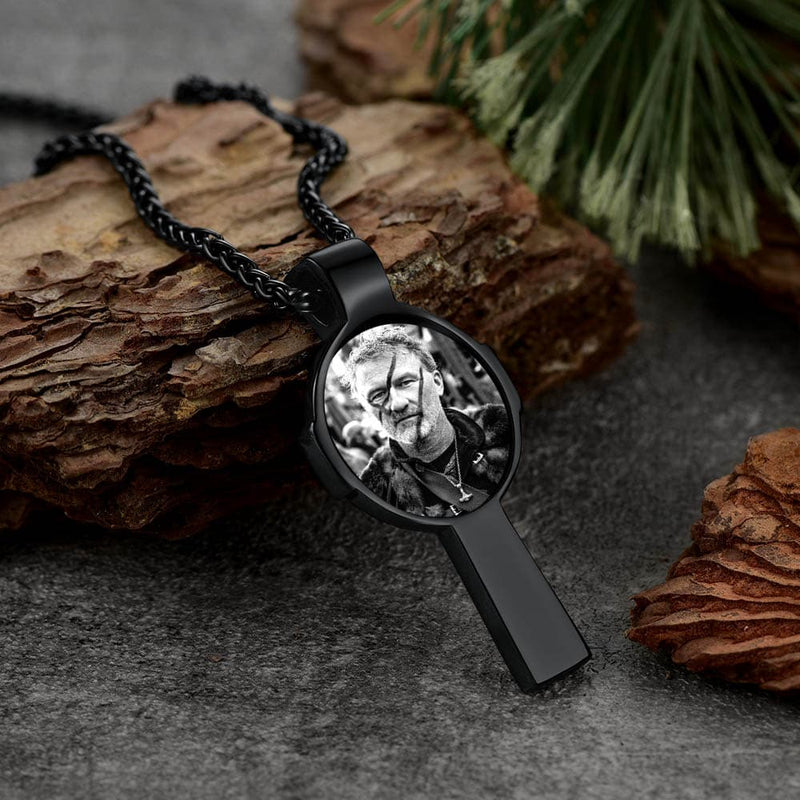 Personalized Celtic Cross Pendant Necklace With Picture