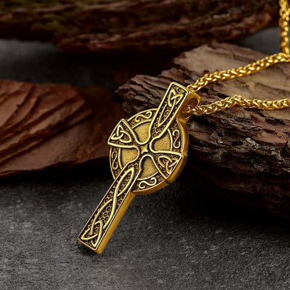 Personalized Celtic Cross Pendant Necklace With Picture