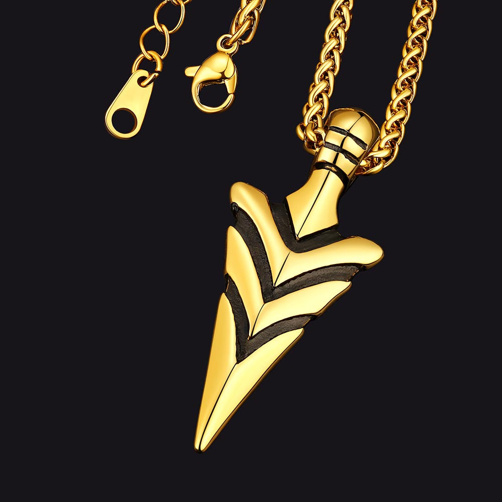 Spear Arrowhead Necklace Pendant for