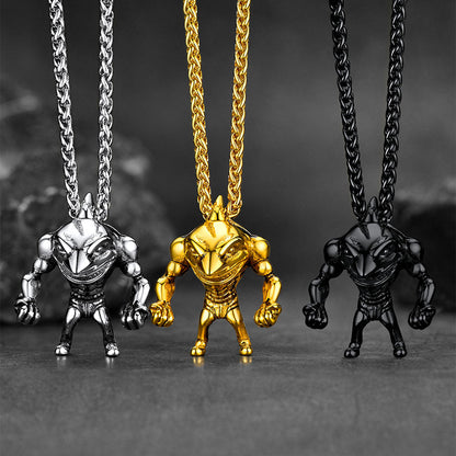 Punk Masculine Shark Necklace in Stainless Steel