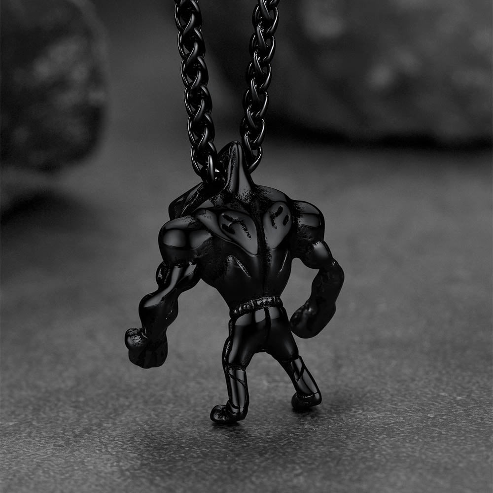 Punk Masculine Shark Necklace in Stainless Steel