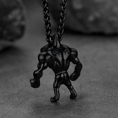 Punk Masculine Shark Necklace in Stainless Steel
