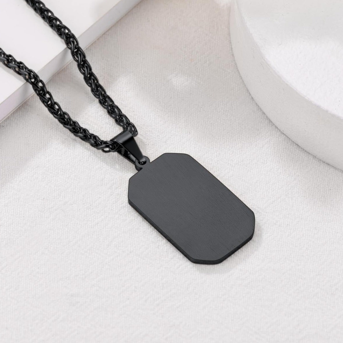 Customized Engraved Photo Dog Tag Necklace for /