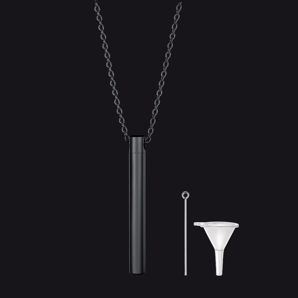 Engraved Bar Urn Necklace for Keepsake Memorial Jewelry