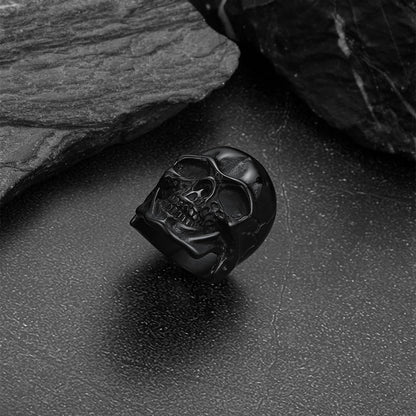 Gothic Biker Skull Stainless Steel Ring for