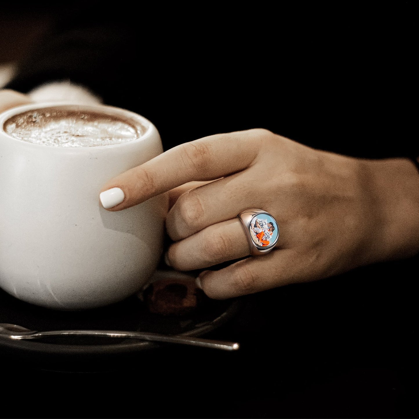 Personalized Photo Ring Memorial Gift for