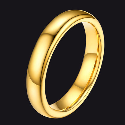 Polished Gold Tungsten Carbide Doom Band Ring for 4mm/6mm/8mm Width