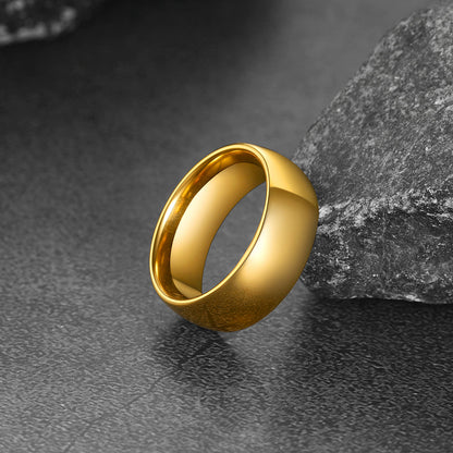 Polished Gold Tungsten Carbide Doom Band Ring for 4mm/6mm/8mm Width