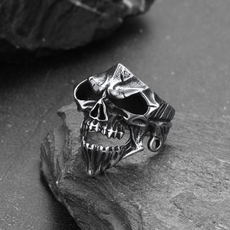 Gothic Skull Biker Rings for in Stainless Steel