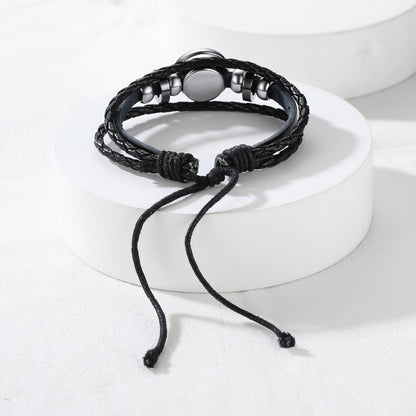Personalized Picture Wrap Leather Bracelet Cuff Gift for