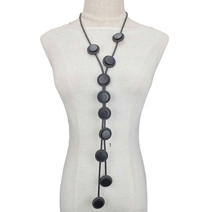 Long Pendant Necklaces for / Gothic Rubber Handmade Necklaces