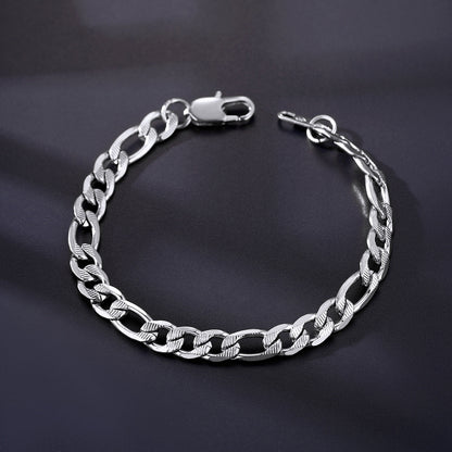 Thick Figaro Link Bracelet for 6/7/9mm Width