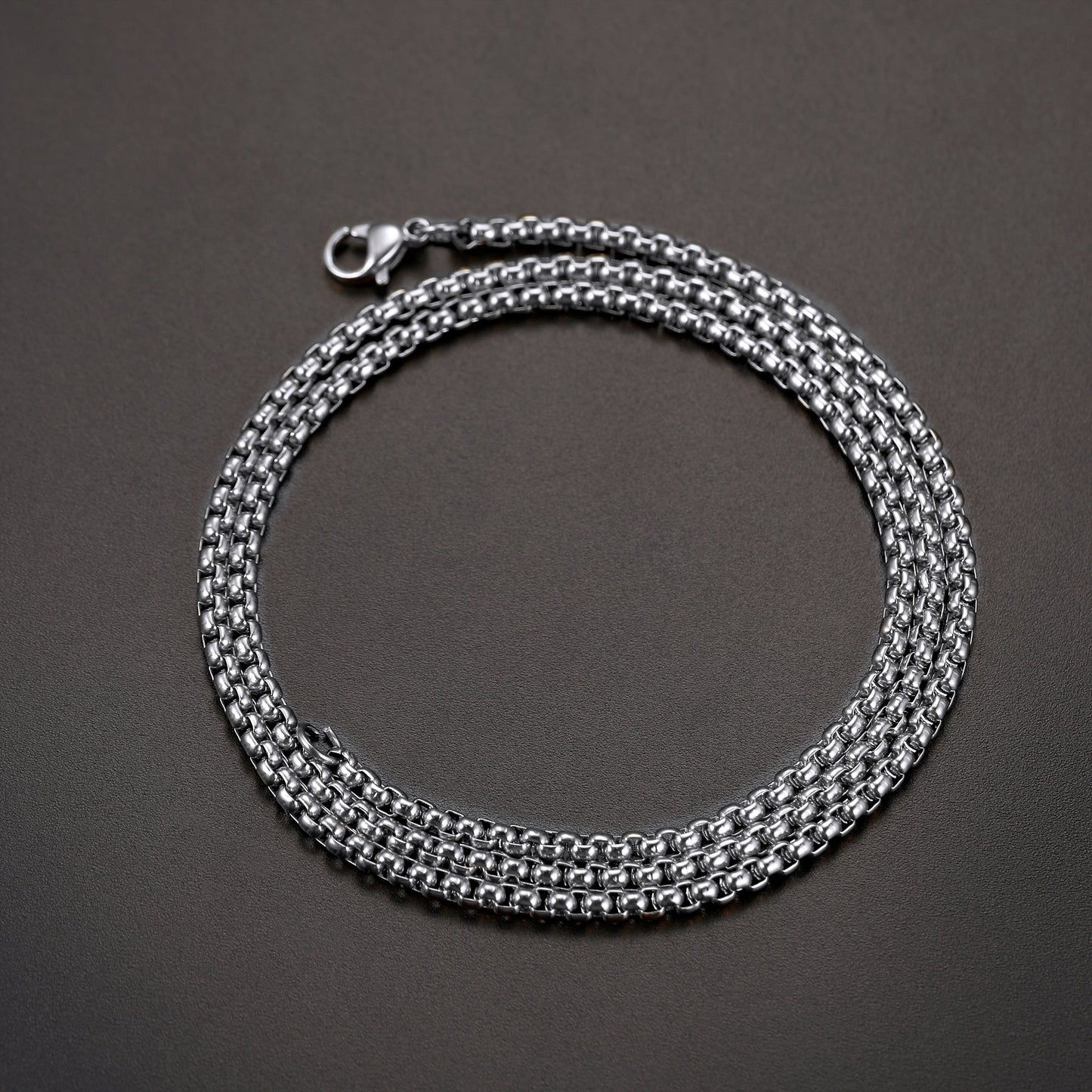 Hollow Rolo Box Link Chain Necklace for , 3/6mm Width