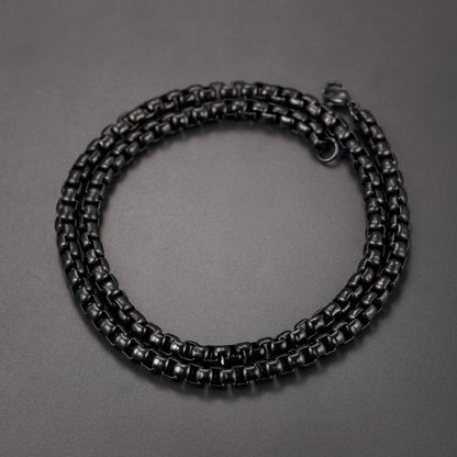 Hollow Rolo Box Link Chain Necklace for , 3/6mm Width