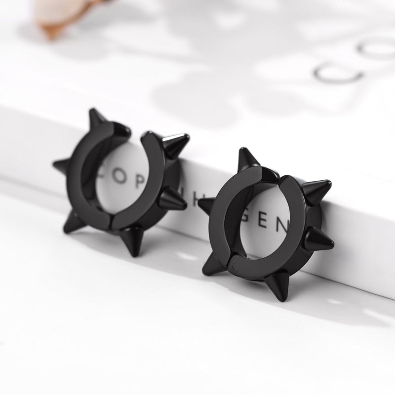 Flash Hook Hedgehog Ear Clip Earrings for