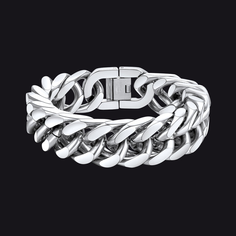 Thick Cuban Link Bracelet for in Stainless Steel