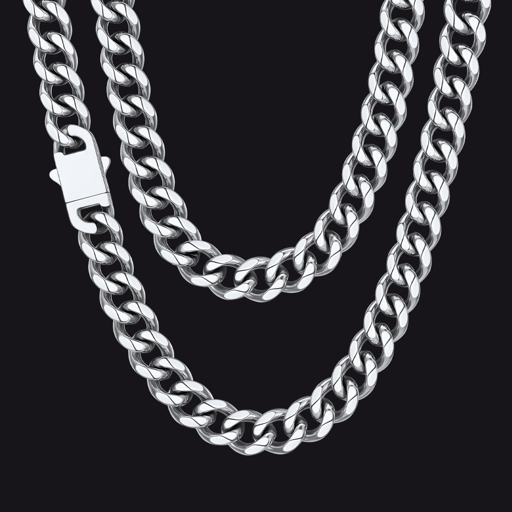Hip Hop Cuban Chain Necklace for Huasband Boyfriends Gift 6/9/12mm Width