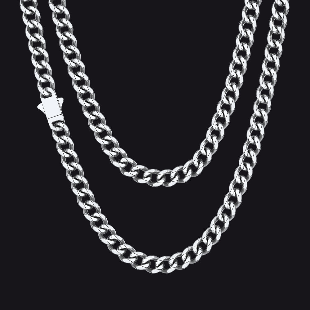 Hip Hop Cuban Chain Necklace for Huasband Boyfriends Gift 6/9/12mm Width