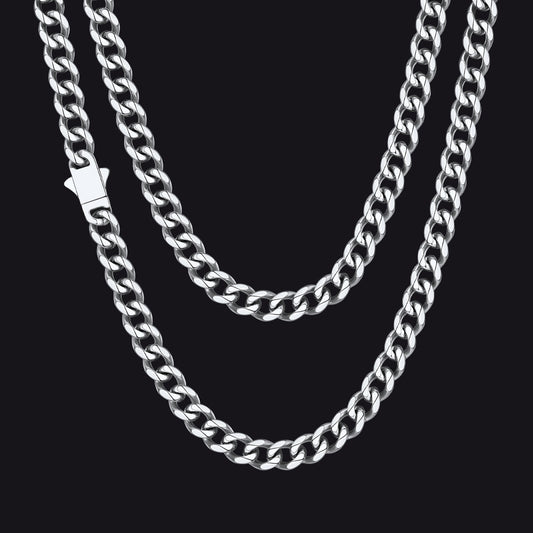 Hip Hop Cuban Chain Necklace for Huasband Boyfriends Gift 6/9/12mm Width