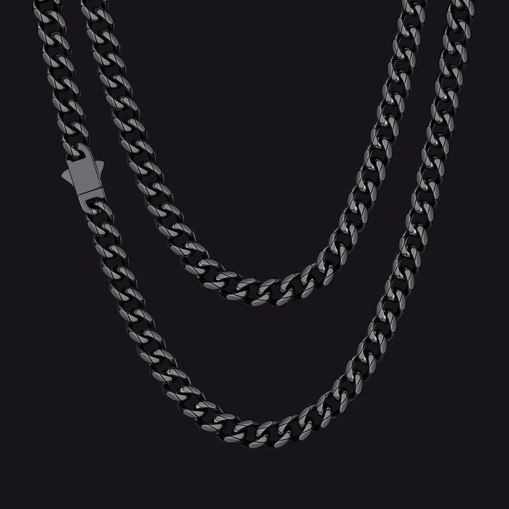 Hip Hop Cuban Chain Necklace for Huasband Boyfriends Gift 6/9/12mm Width