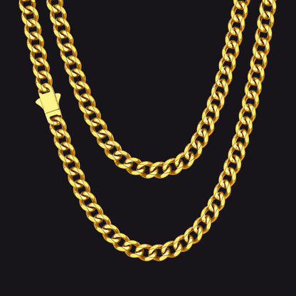 Hip Hop Cuban Chain Necklace for Huasband Boyfriends Gift 6/9/12mm Width
