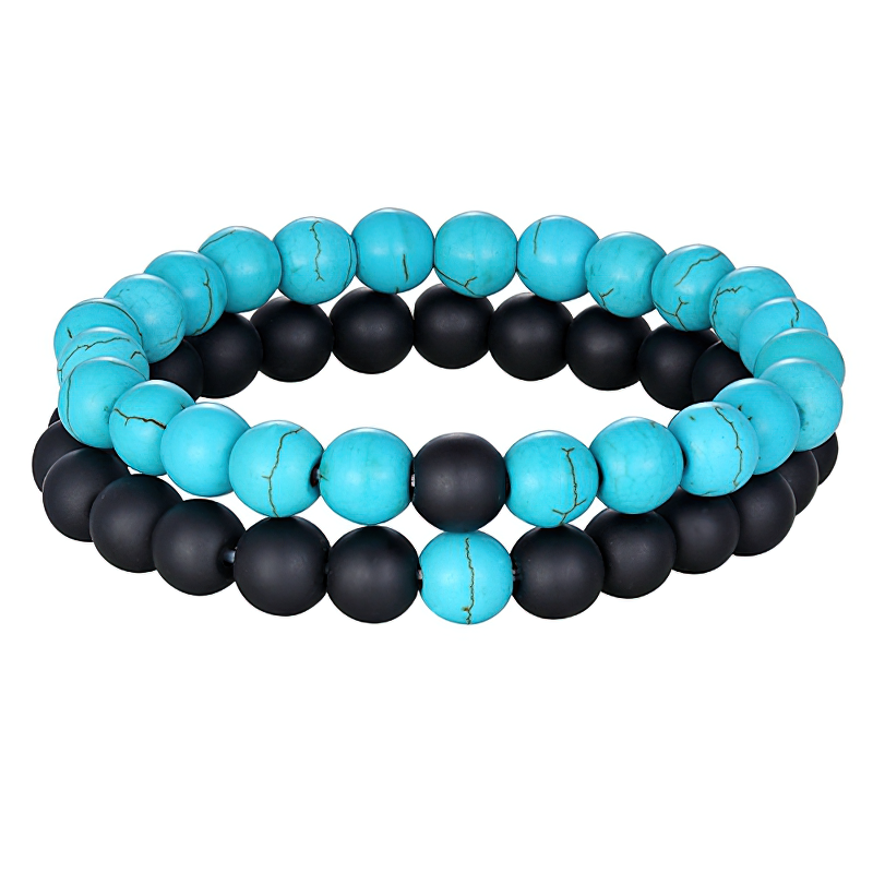 Natural Stone Bracelet for and / Cool Couples Bracelet
