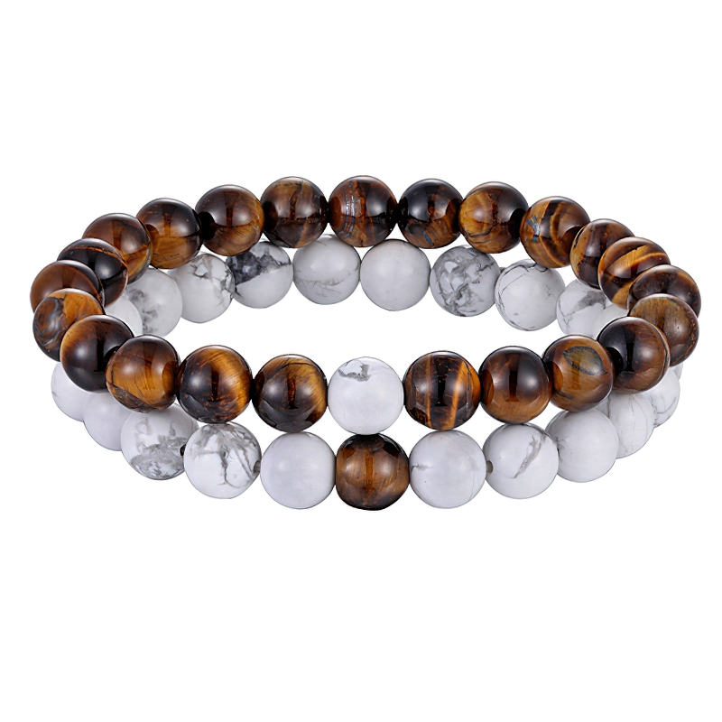 Natural Stone Bracelet for and / Cool Couples Bracelet