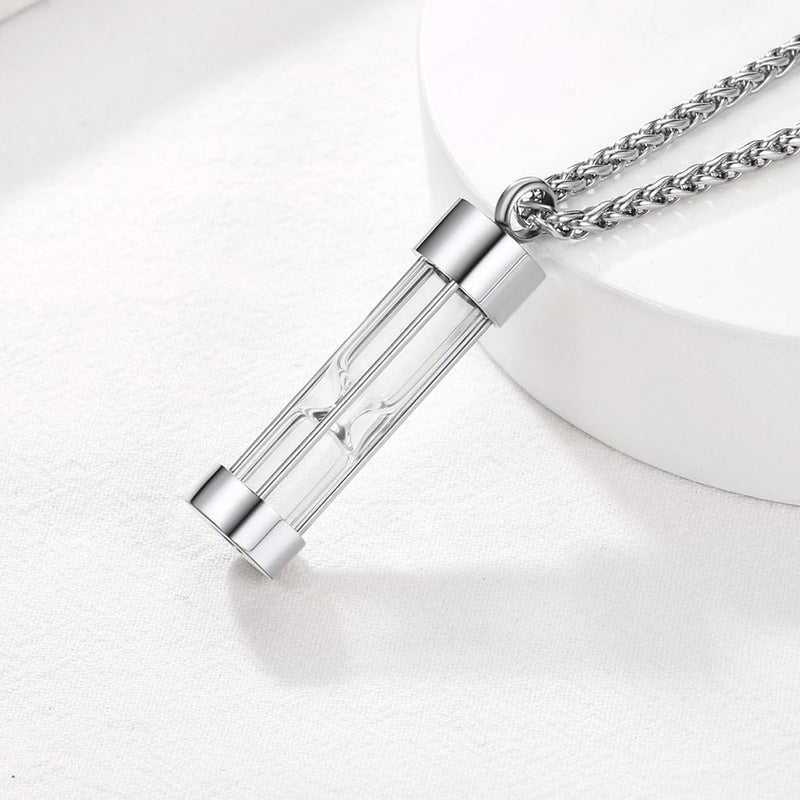 Hourglass Urn Necklace for Ashes Cremation Keepsakes for