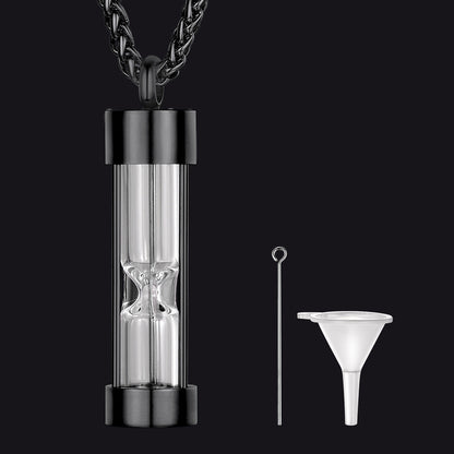 Hourglass Urn Necklace for Ashes Cremation Keepsakes for