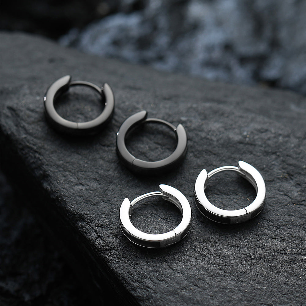 Huggie Hoop Earrings for & – 925 Sterling Silver, 10mm