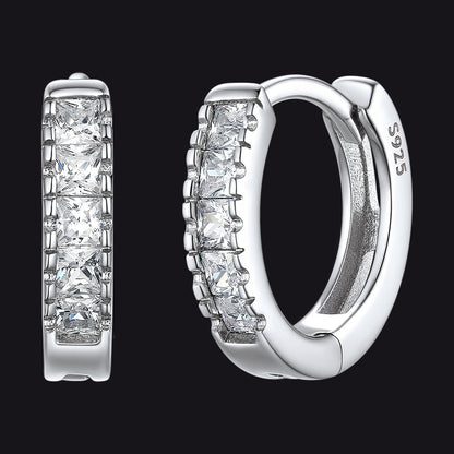 Hypoallergenic Cz Huggie Hoop Earrings for