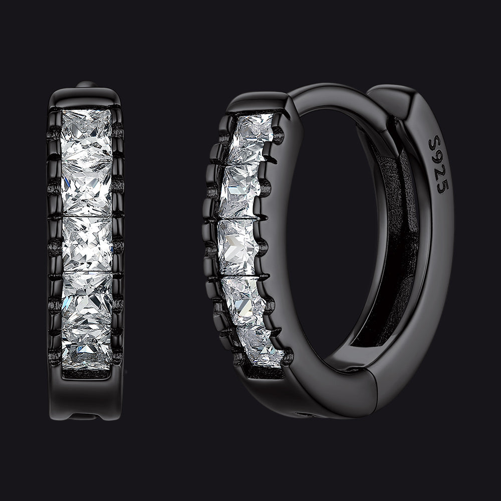 Hypoallergenic Cz Huggie Hoop Earrings for