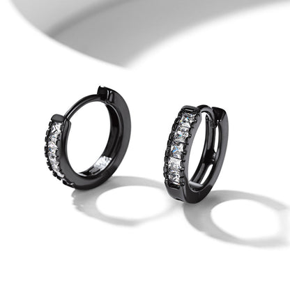 Hypoallergenic Cz Huggie Hoop Earrings for