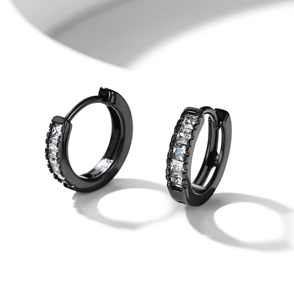 Hypoallergenic Cz Huggie Hoop Earrings for