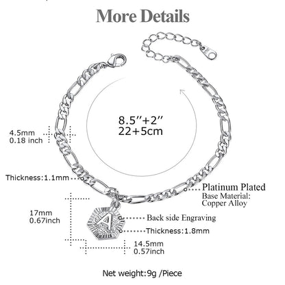 Custom Initial Figaro Link Anklet for
