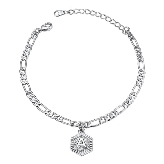 Custom Initial Figaro Link Anklet for