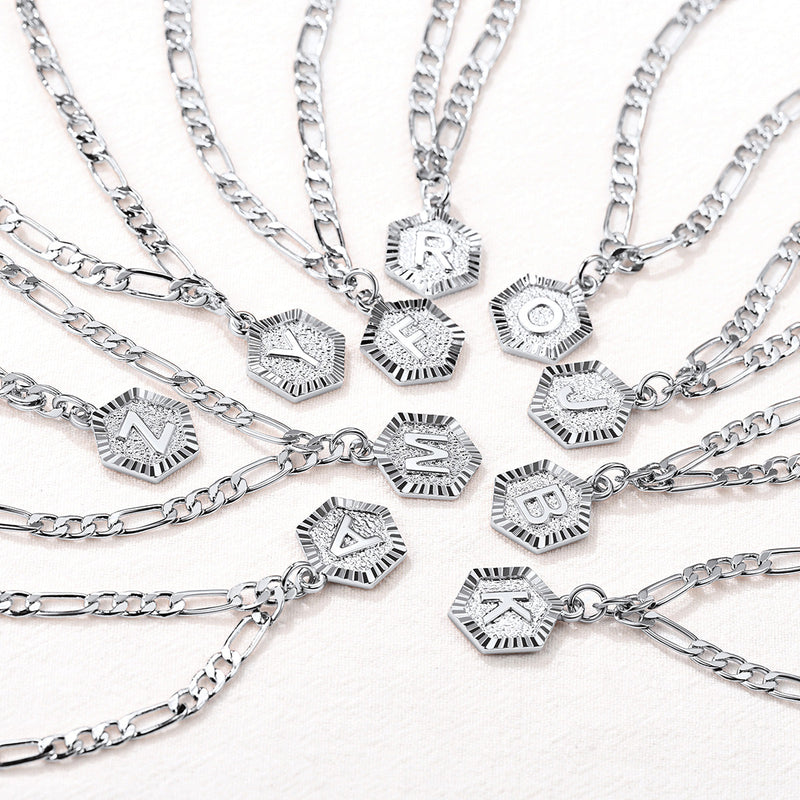 Custom Initial Figaro Link Anklet for