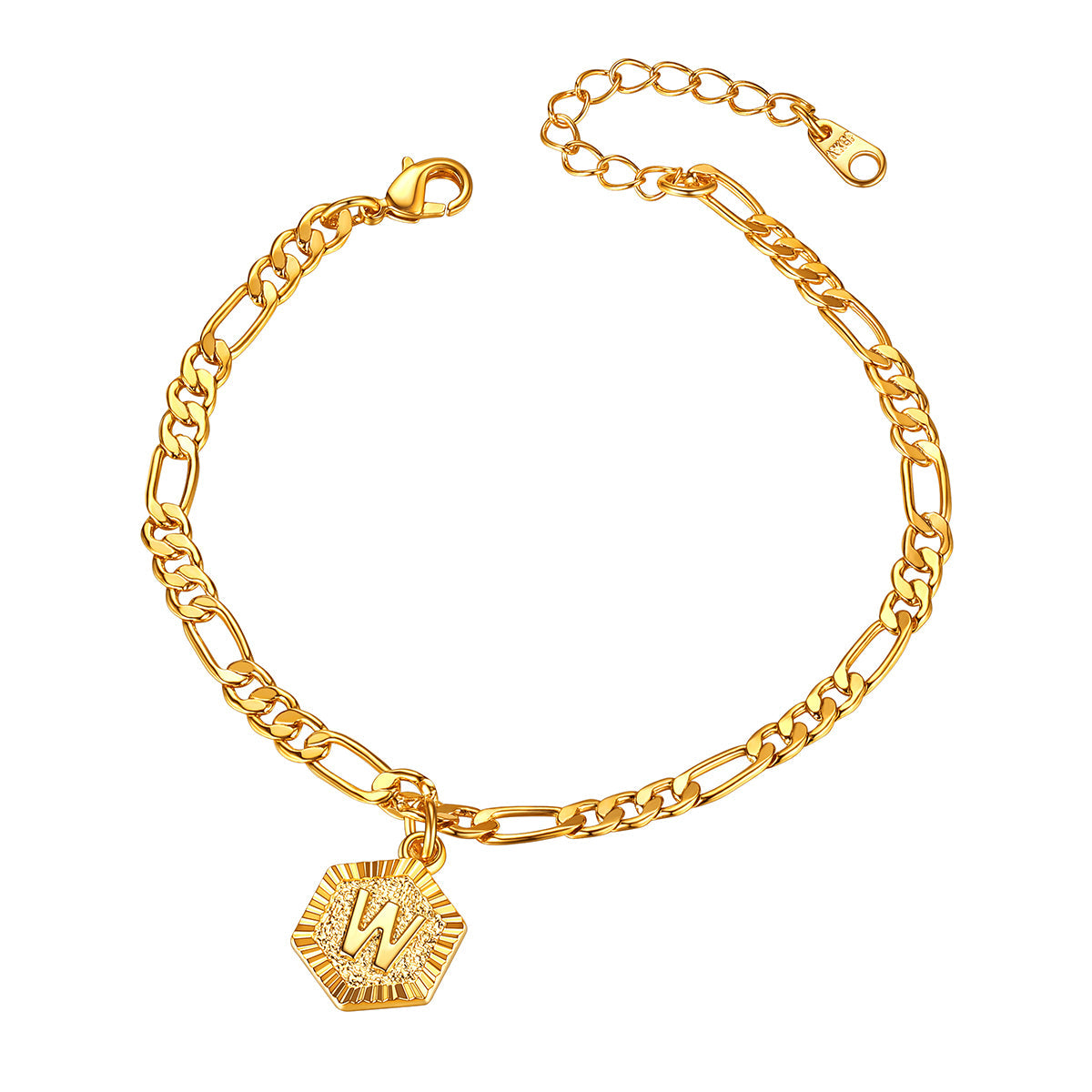 Custom Initial Figaro Link Anklet for