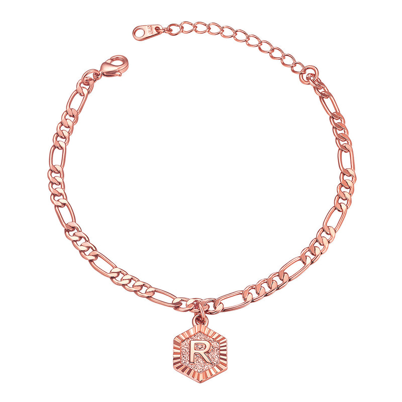 Custom Initial Figaro Link Anklet for