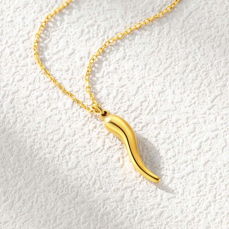 Cornicello Italian Horn Amulet Pendant Necklace for