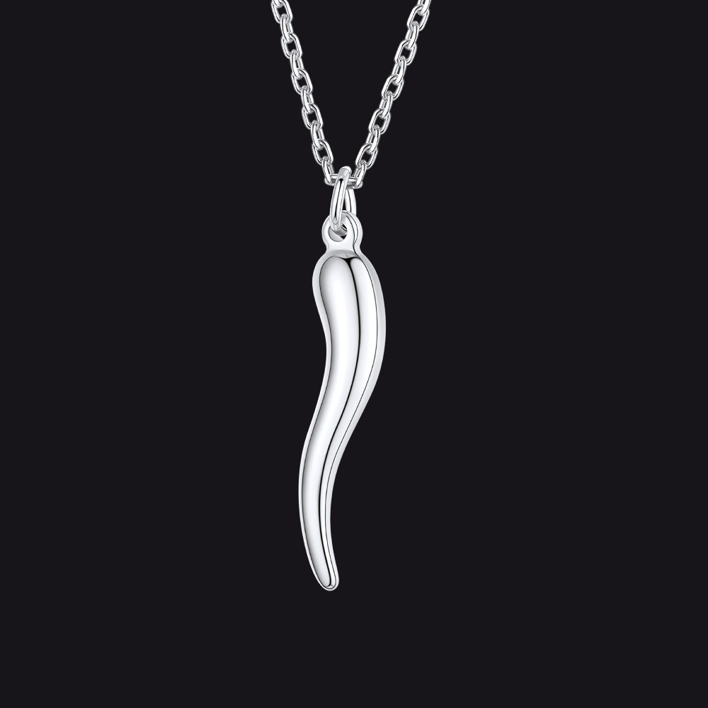 Cornicello Italian Horn Amulet Pendant Necklace for