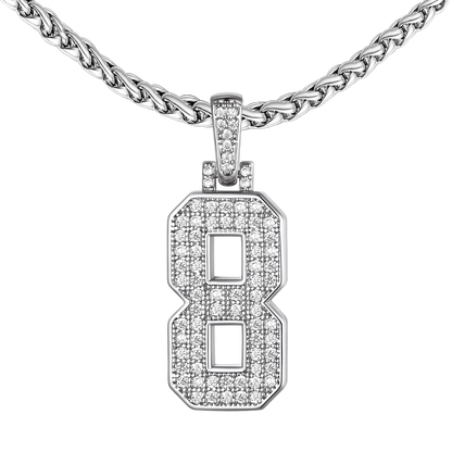 Baseball Diamond Jersey Number Chain Necklace for